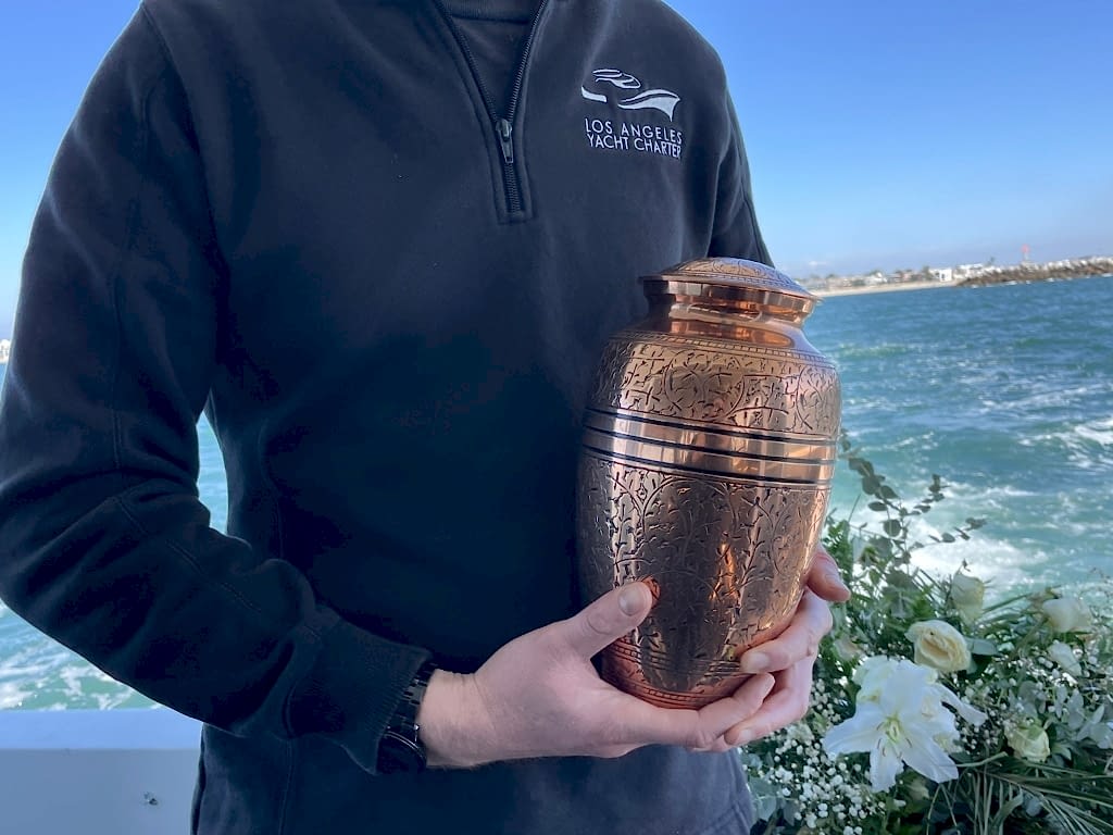 Los Angeles Yacht Charter _ Burial at sea urn los angeles yacht charter burial at sea ash scattering